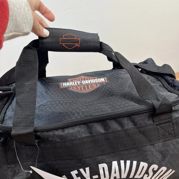 Harley-Davidson Tail of The Dragon Collection Logo Duffel Bag Black Zip NEW - Picture 6 of 14
